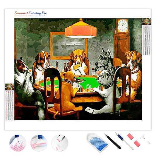 Dogs Playing Poker | Diamond Painting