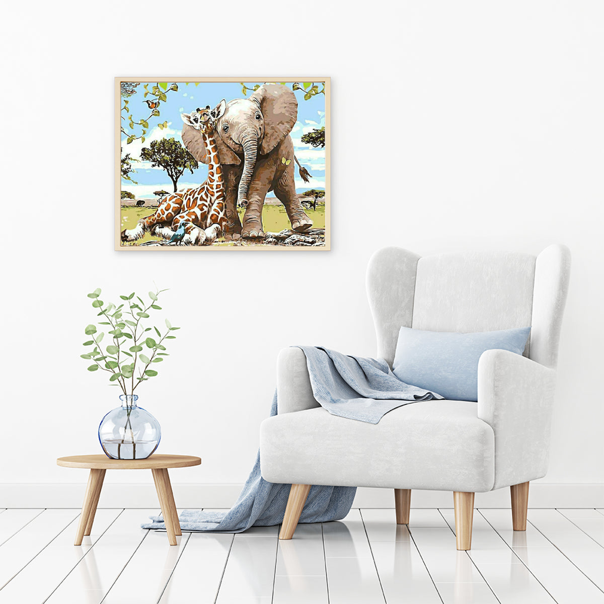 Elephant and Giraffe | Diamond Painting