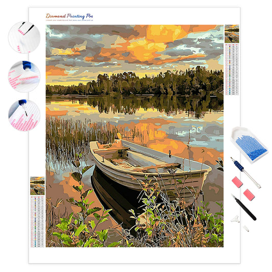 Lakeside Boat | Diamond Painting